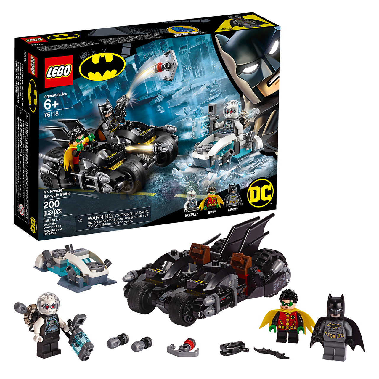 76118 LEGO DC Super Heroes | ЛЕГО ДС Супер Герои - Гонка на мотоциклах с мистером Фризом | 5702016369120
