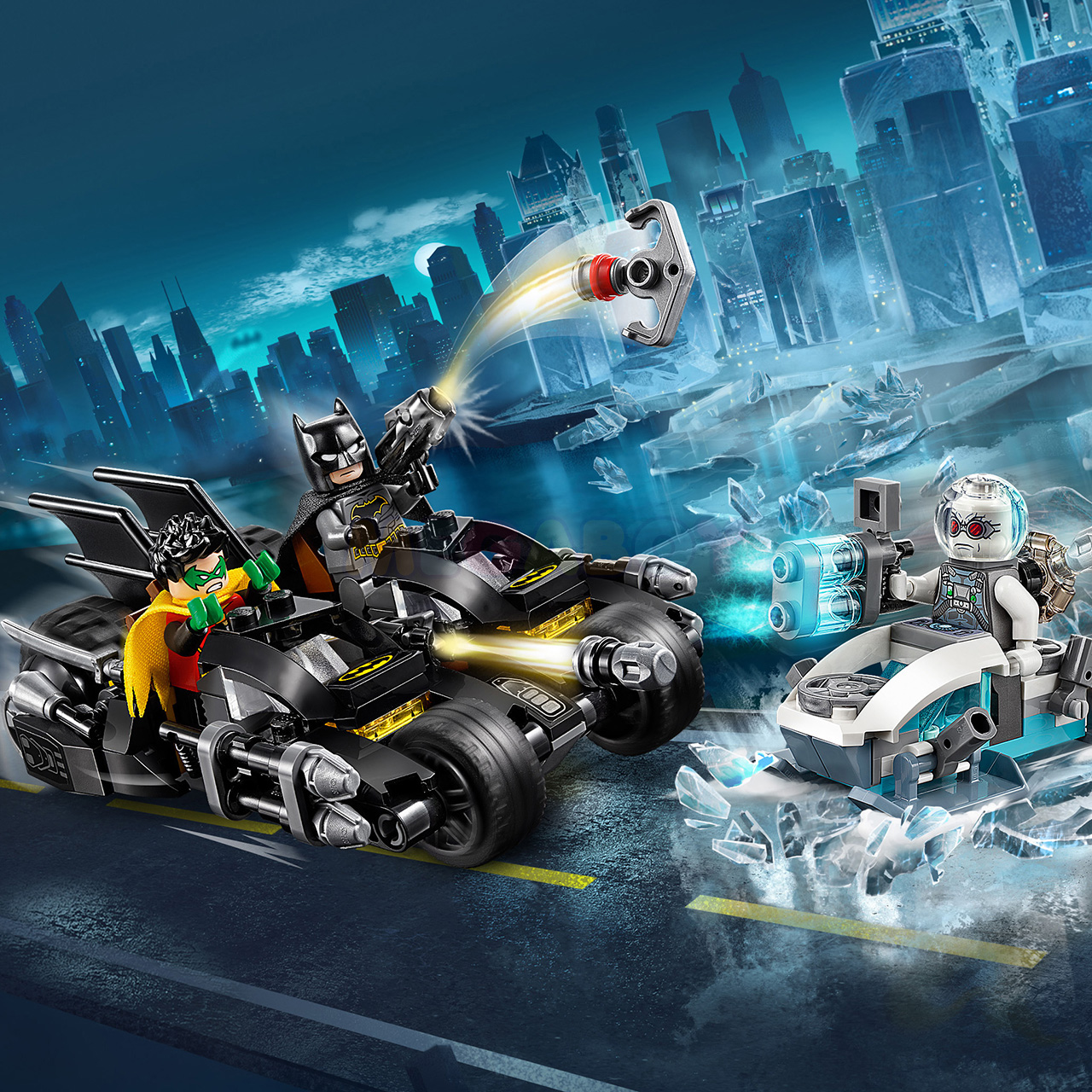 76118 LEGO DC Super Heroes | ЛЕГО ДС Супер Герои - Гонка на мотоциклах с мистером Фризом | 5702016369120